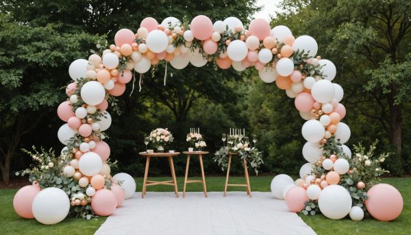 Arche de ballons organique pour une fête tendance